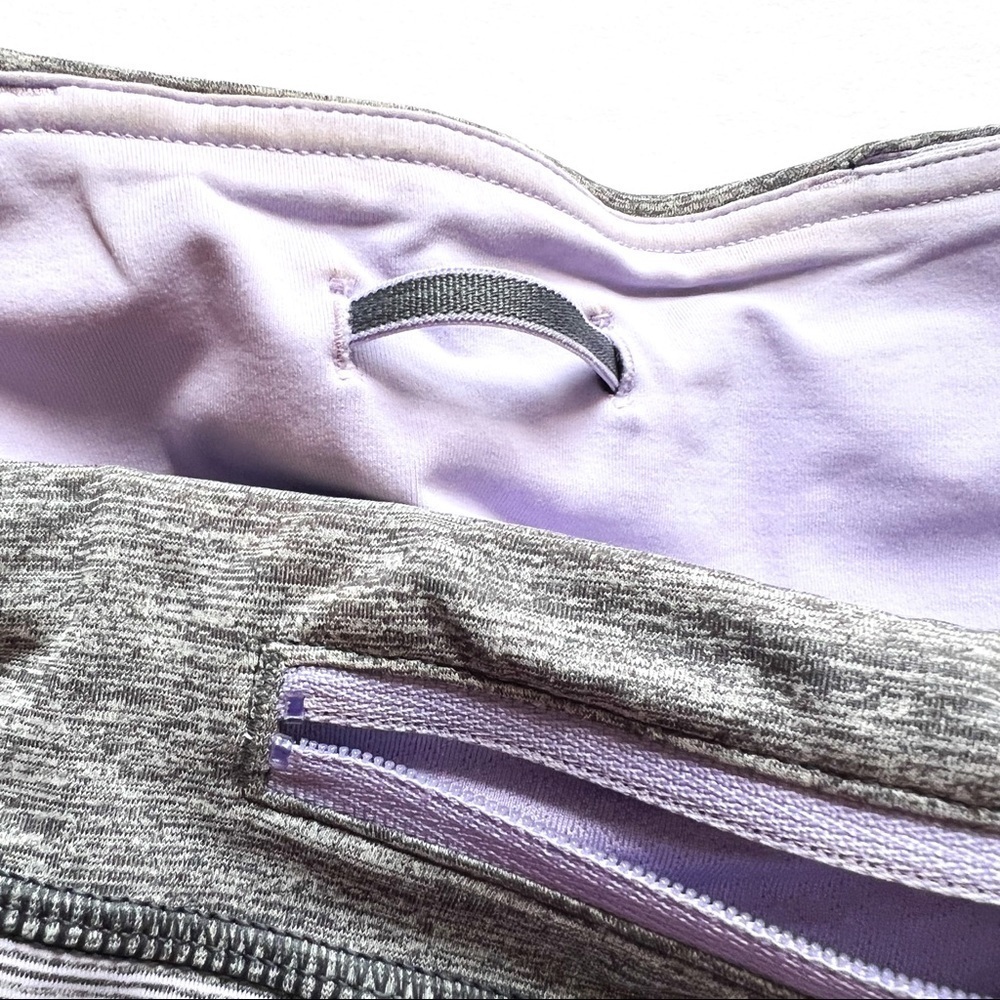 Lululemon Athletica Run Inspire II Gray with Wee Purple Stripes at Waist 4 - Picture 14 of 14